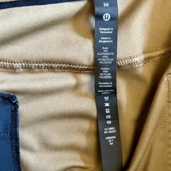 Men's Lululemon ABC Classic-Fit 5 Pocket Pants 36 *Utilitech - Picture 15 of 15